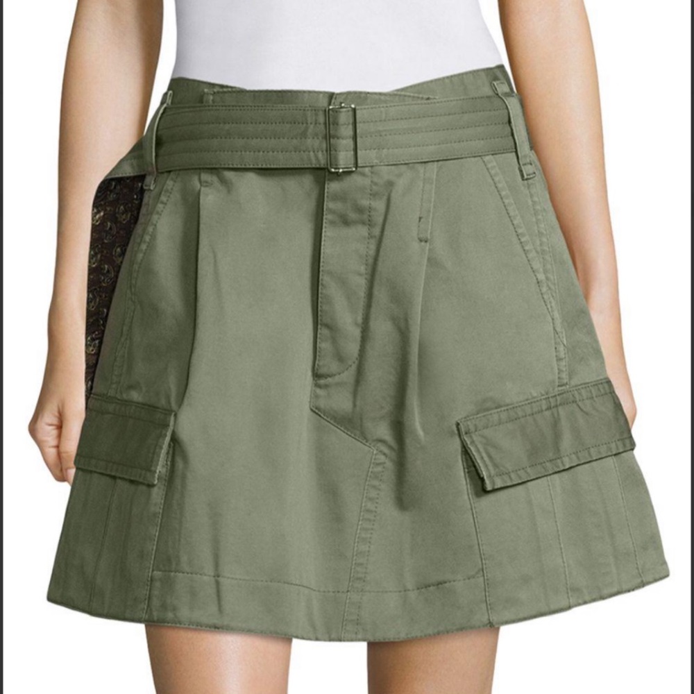 Marc Jacobs Military Green Cargo Skirt